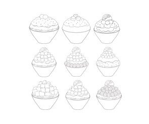 빙수 색칠 모음