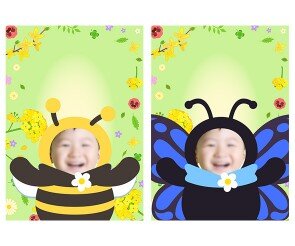 꿀벌, 나비 봄 합성 표지