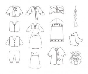 한복 개별 색칠 모음