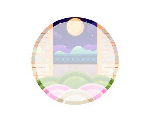 보름달 송편 라벨