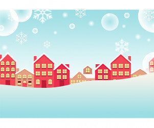 눈 내리는 마을 배경