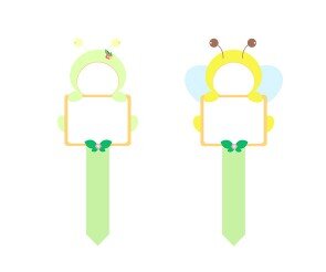 합성 화분 픽 (꿀벌, 애벌레)