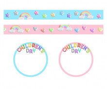 CHILDRENS DAY 풍선 띠지 라벨