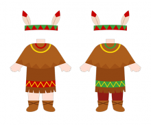 인디언 전통의상 합성이미지