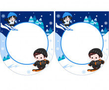 [개별도안] 신나는 스키 놀이 가랜드