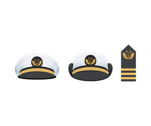 항해사 모자, 견장