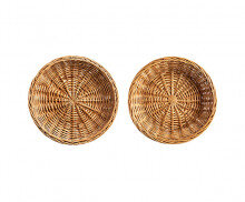 나무 원형 바구니