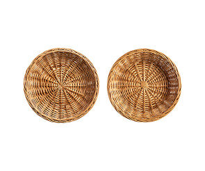 나무 원형 바구니