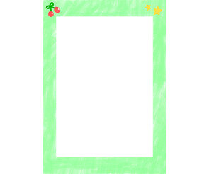 연두색 체리 테두리