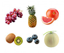 과일(블루베리,자몽,포도,파인애플,키위,멜론)