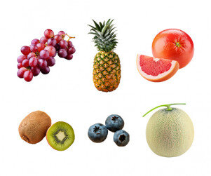 과일(블루베리,자몽,포도,파인애플,키위,멜론)