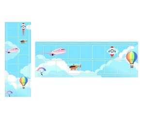 하늘을 나는 교통기관 원고지 레터링(문구없음)