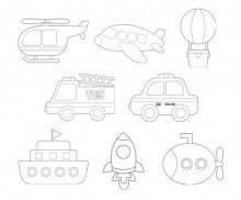 교통기관 색칠 모음