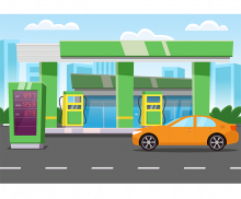 주유소 배경