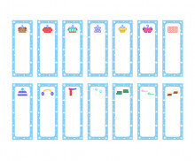 겨울 용품 가게 세로 메뉴판(문구없음)