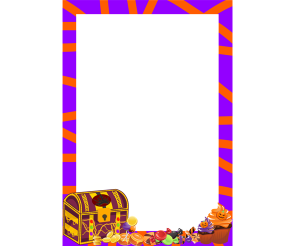 할로윈 사탕 상자 배경