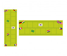 국기로 만나는 세계 여러 나라 원고지 레터링(문구없음)