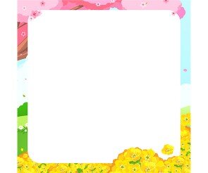 유채꽃밭 메모지