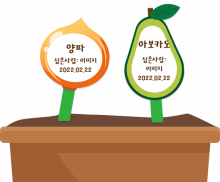 양파 아보카도 화분 이름표