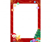산타와 트리 테두리