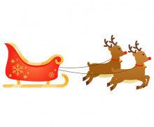 썰매 끄는 루돌프 (산타없음)