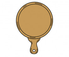 원형 나무 도마