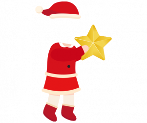 별 장식하는 산타 요정 합성이미지