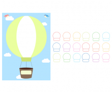 출석판(열기구)(문구없음)