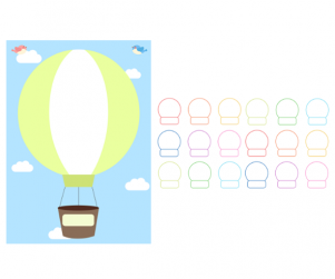 출석판(열기구)(문구없음)