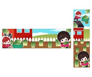 배추를 뽑아요 가로 세로 배너(문구없음)