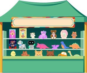 인형 쓰러뜨리기 가게 배경(문구없음)