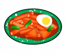 접시에 담긴 떡볶이