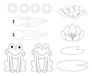 개구리,연꽃,연잎 색칠 모음