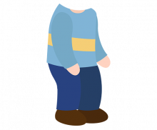 달고나 구경하는 아이 합성이미지