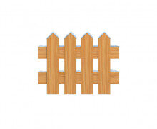 눈 쌓인 나무 울타리