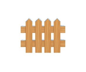 눈 쌓인 나무 울타리