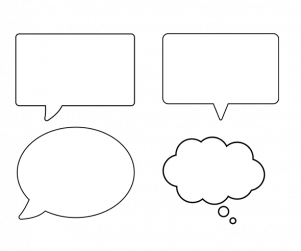 말풍선 4종