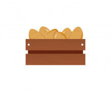 감자 담긴 상자