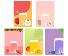 생과일주스 광고 포스터(문구없음)