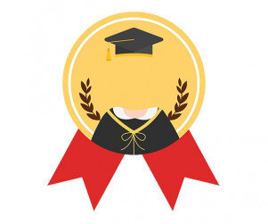 학사모 합성 라벨