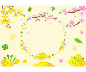 Hello Spring 꽃 배경(문구없음)