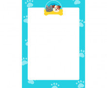 강아지 고양이 테두리