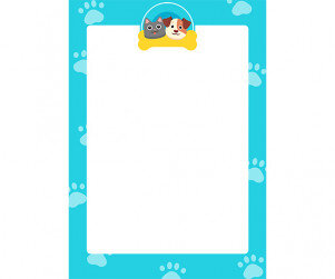 강아지 고양이 테두리