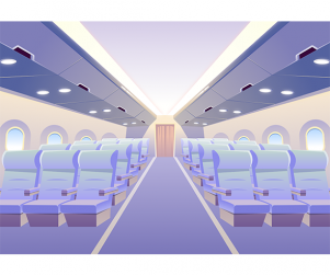 비행기 내부 배경