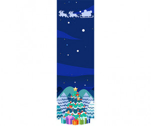 Merry Christmas 트리 세로 배너(문구없음)