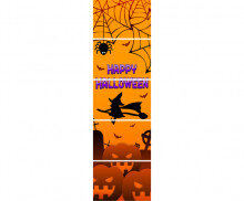 HAPPY HALLOWEEN 세로 배너(주황) 만들기
