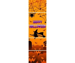 HAPPY HALLOWEEN 세로 배너(주황) 만들기