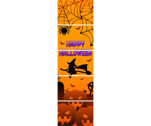 HAPPY HALLOWEEN 세로 배너(주황) 만들기