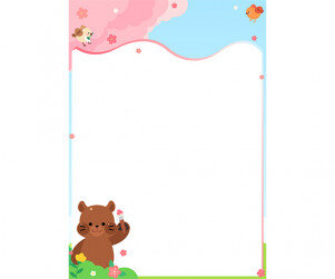 동물 숲속 테두리