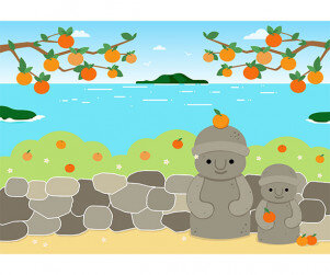 제주도 돌하르방 배경